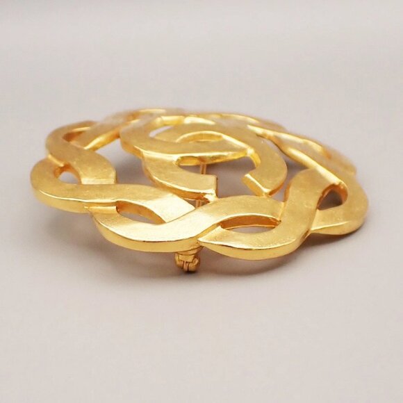 CHANEL CC Logo Pin Brooch 97P GHW France Accessory Vintage 85RL335 - Picture 4 of 8